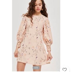 TOPSHOP EMBROIDERED DRESS